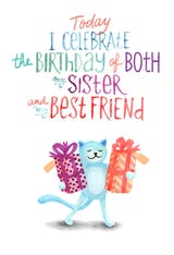 My Favorite Sisters B Day - Birthday Card